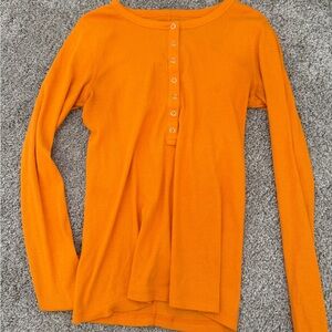 Everlane Vibrant Orange Long Sleeve Top